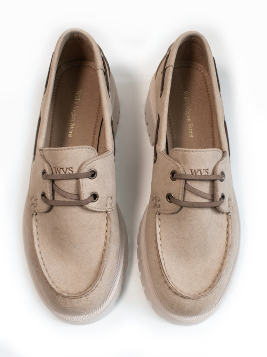Track Sole Vegan Suede Loafers | Vegan Loafers