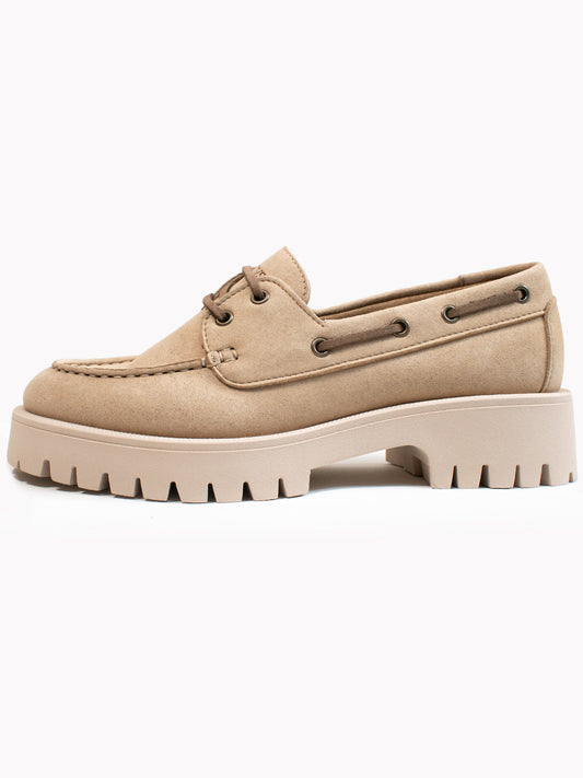 Track Sole Vegan Suede Loafers | Vegan Loafers