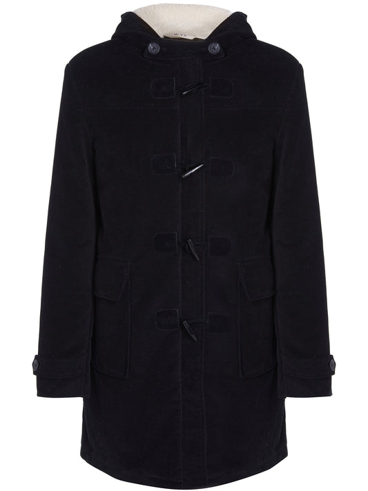 Vegan Wool Duffle Coat with Recycled Vegan Shearling | Vegan Coats & Jackets