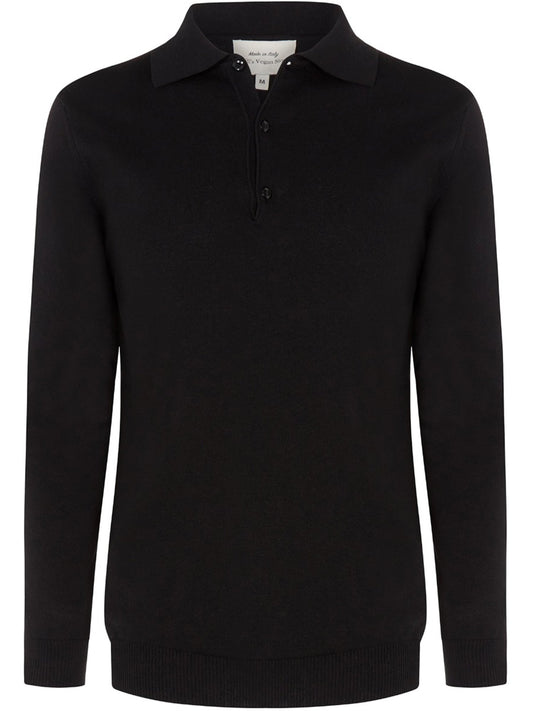 Vegan Men's Recycled Long Sleeve Polo | Will's Vegan Store