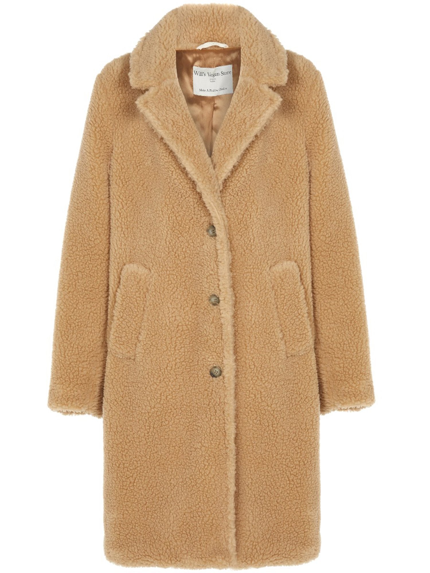 Vegan Women's Recycled Teddy Coat | Will's Vegan Store