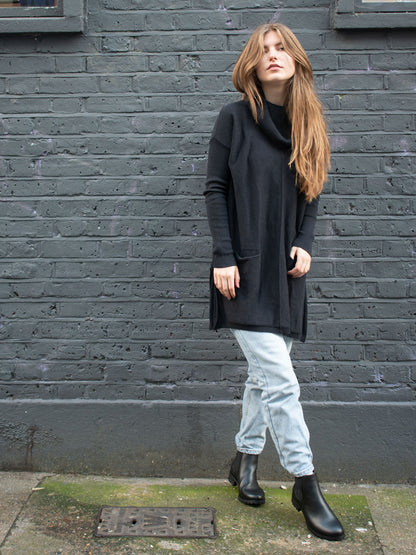 Vegan Women's Recycled Cowl Neck Tunic | Will's Vegan Store