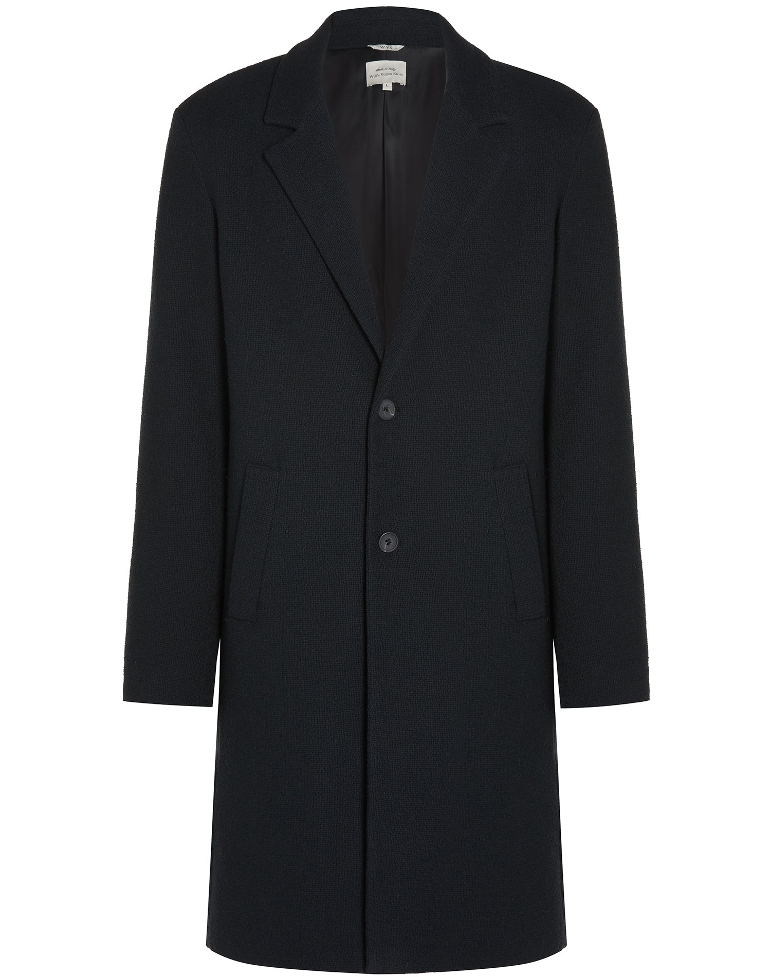 Structured Vegan Wool Coat Black / M Structured Vegan Wool Coat Black / M