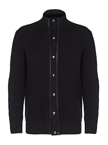 Vegan Men's Recycled Waffle Cardigan | Will's Vegan Store