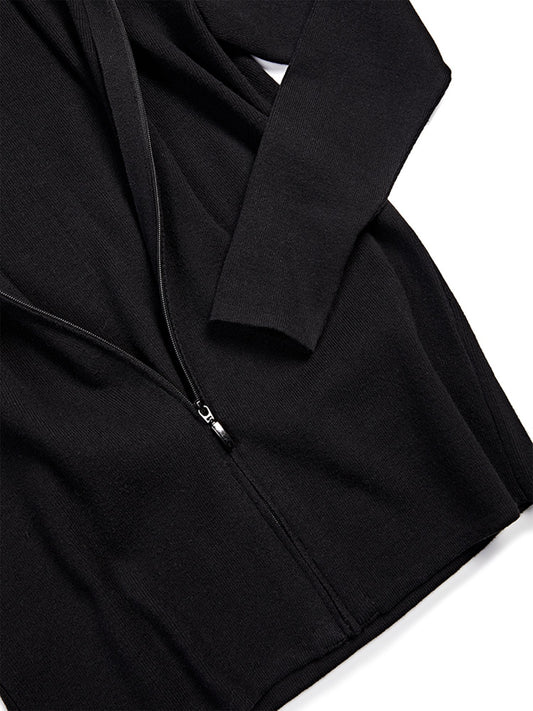 Sudadera con capucha de punto reciclado con cremallera | Vegan Knitwear