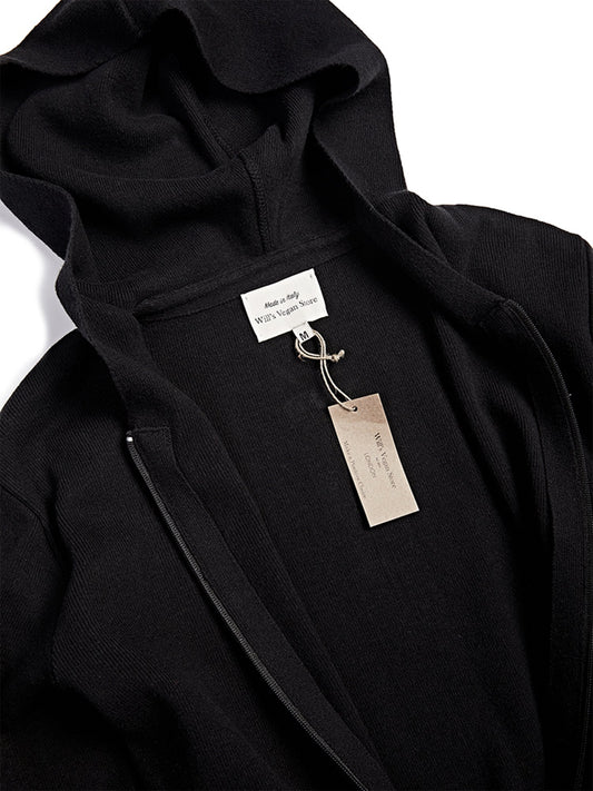 Sudadera con capucha de punto reciclado con cremallera | Vegan Knitwear