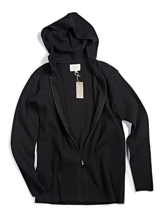 Sudadera con capucha de punto reciclado con cremallera | Vegan Knitwear
