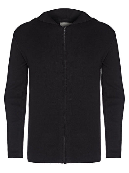 Vegan Men's Recycled Zip Up Knit Hoodie | Will's Vegan Store