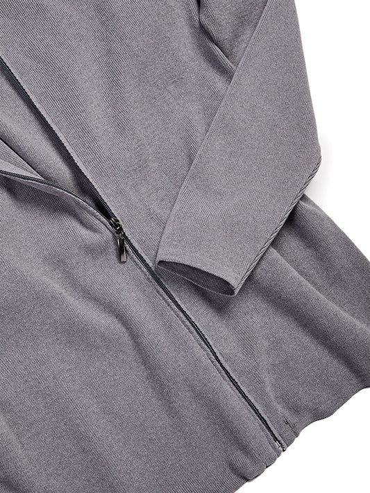 Sudadera con capucha de punto reciclado con cremallera | Vegan Knitwear