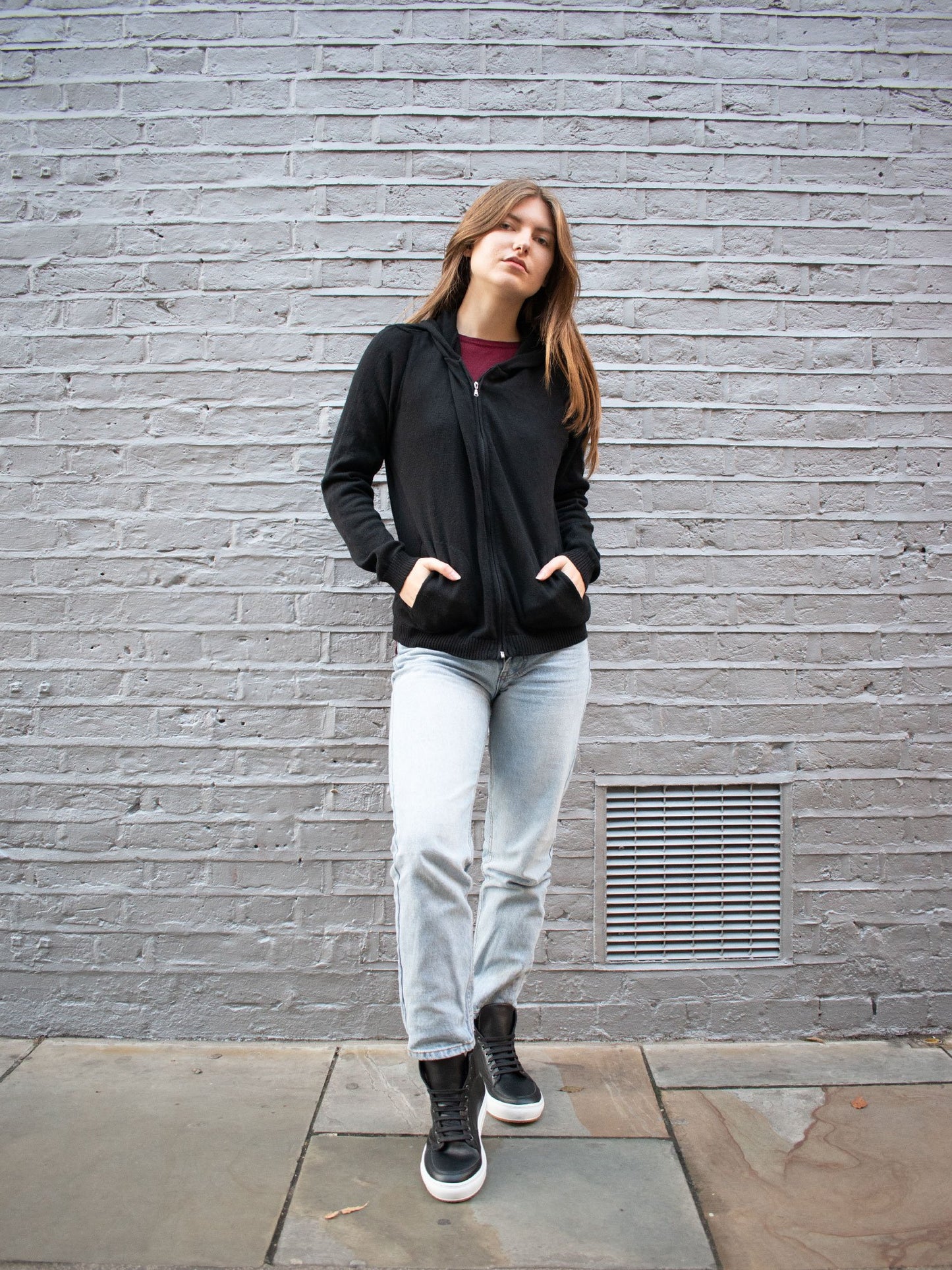 Vegan Women's Recycled Loungewear Knit Hoodie | Will's Vegan Store