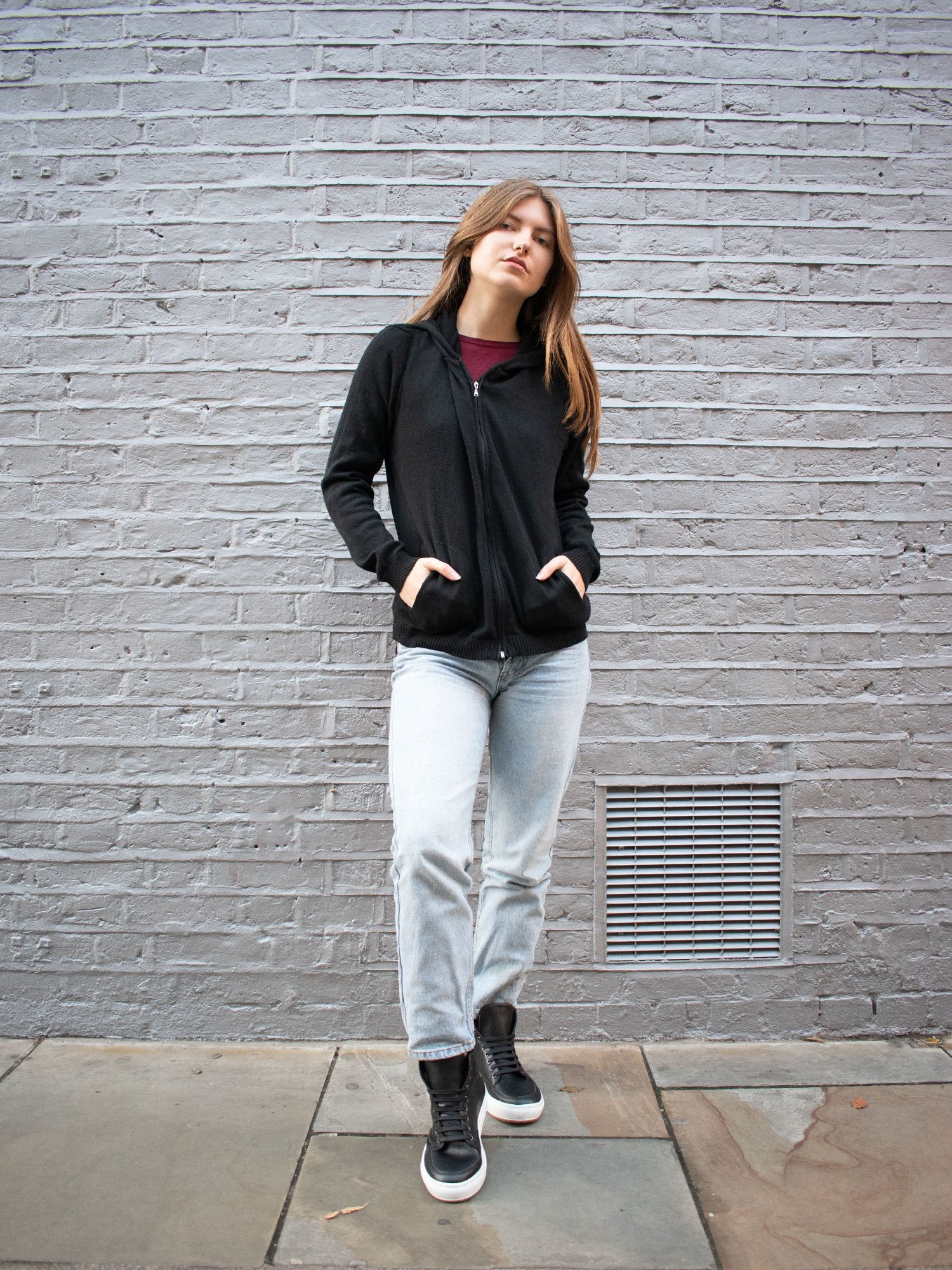 Vegan Women's Recycled Loungewear Knit Hoodie | Will's Vegan Store