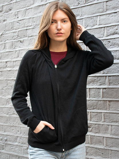 Vegan Women's Recycled Loungewear Knit Hoodie | Will's Vegan Store