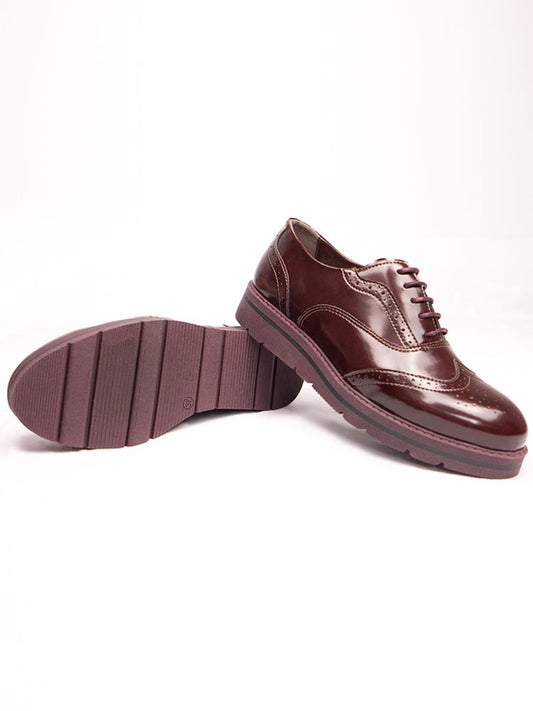 Zapatos brogue de plataforma plana  | Zapatos veganos para mujer