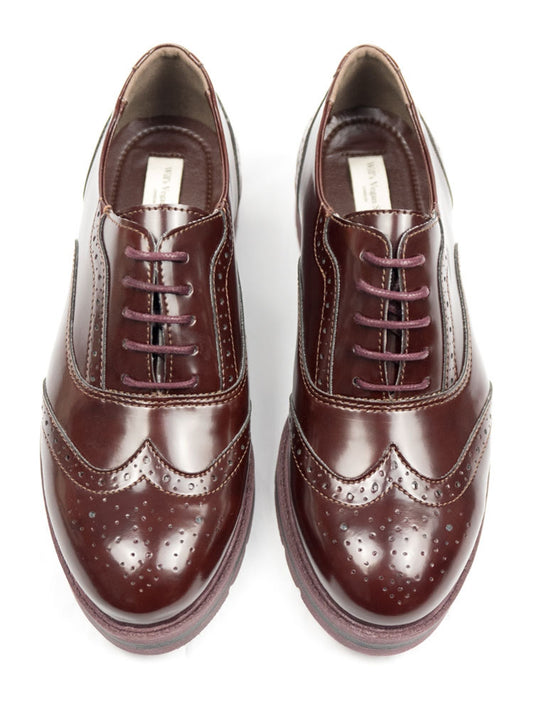 Zapatos brogue de plataforma plana  | Zapatos veganos para mujer
