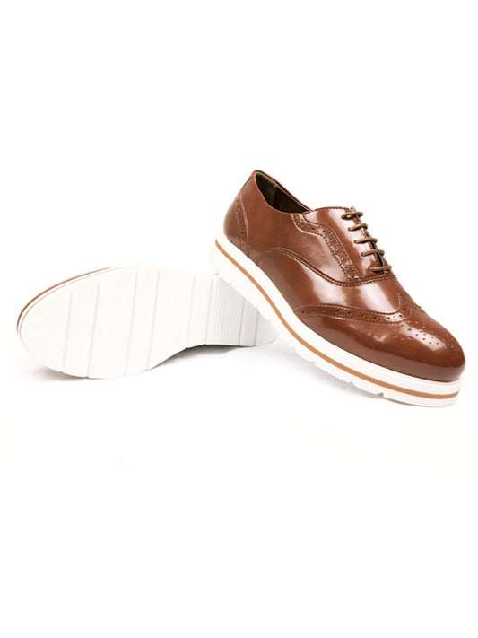 Zapatos brogue de plataforma plana  | Zapatos veganos para mujer
