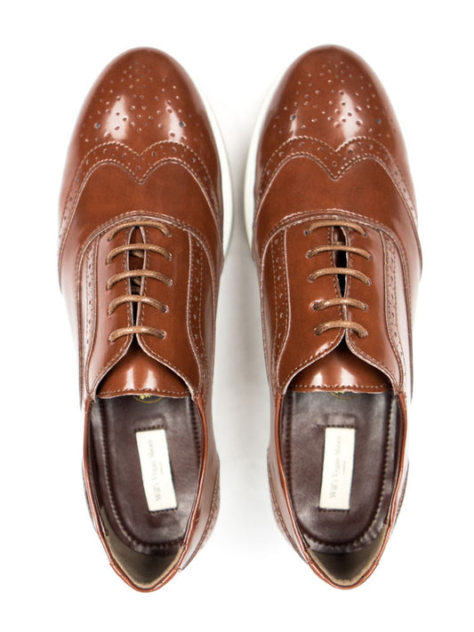 Zapatos brogue de plataforma plana  | Zapatos veganos para mujer