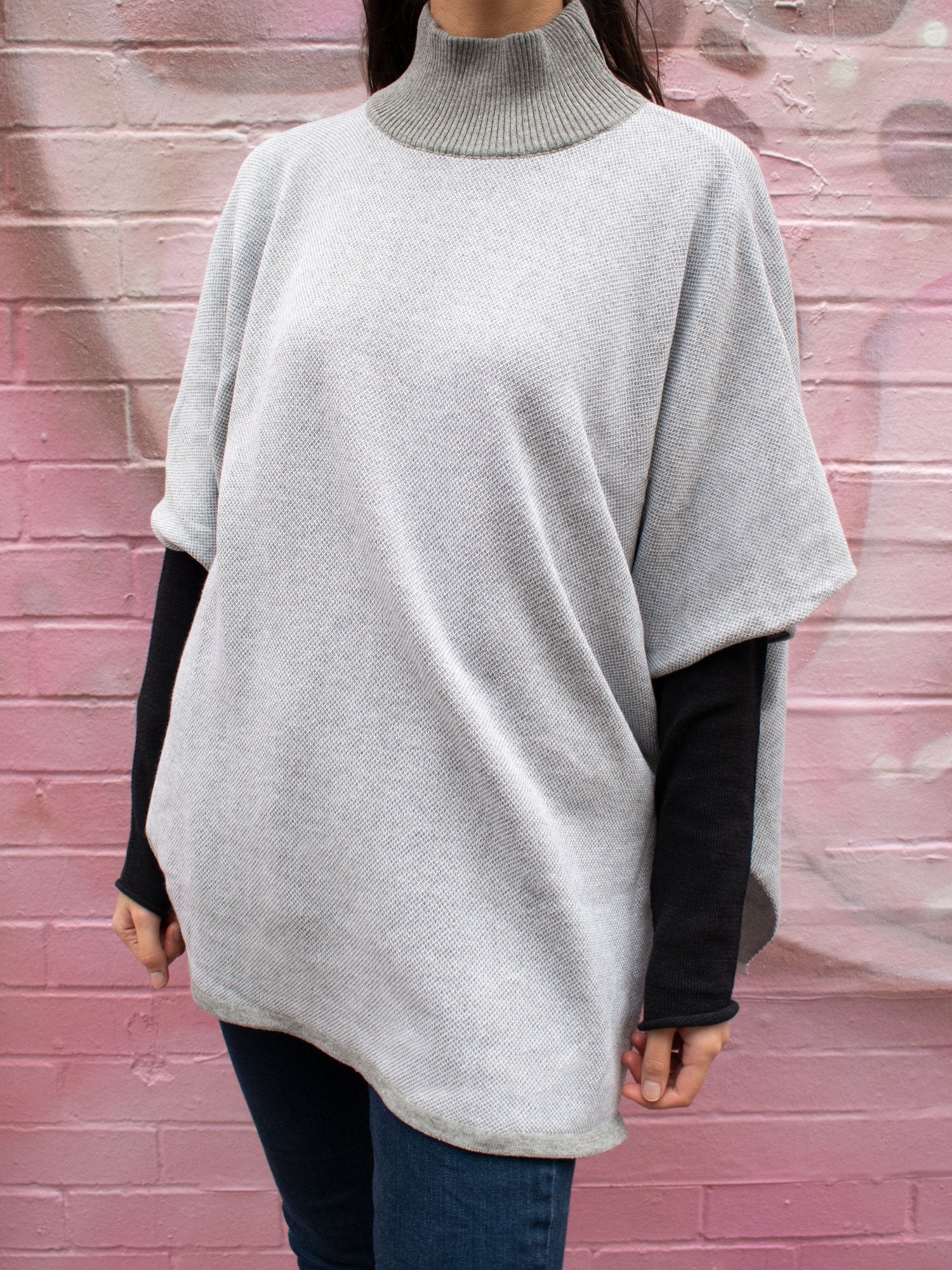 Vegan Women's Recycled Knit Poncho | Will's Vegan Store