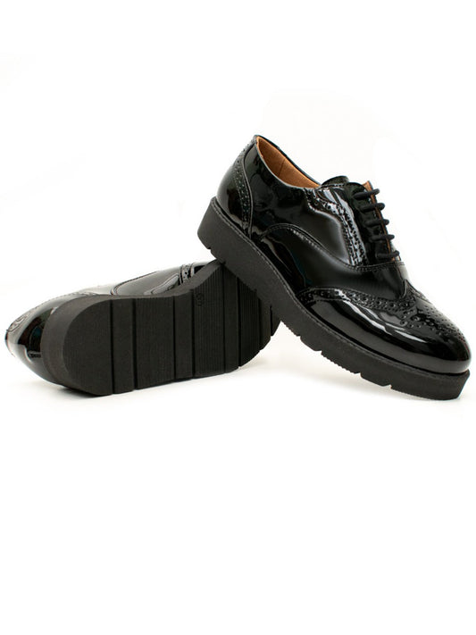 Zapatos brogue de plataforma plana  | Zapatos veganos para mujer