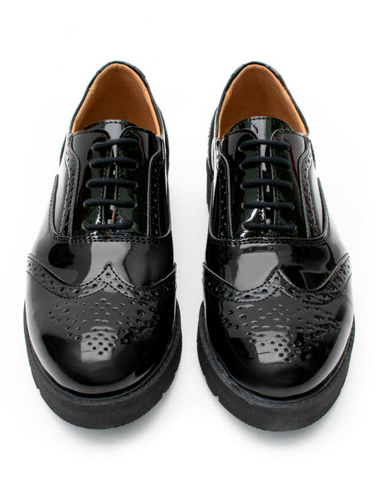 Zapatos brogue de plataforma plana  | Zapatos veganos para mujer