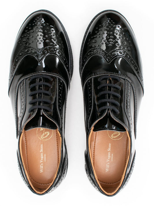 Zapatos brogue de plataforma plana  | Zapatos veganos para mujer