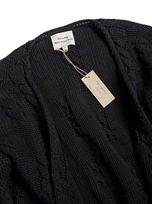 Cárdigan de punto grueso reciclado  | Vegan Knitwear