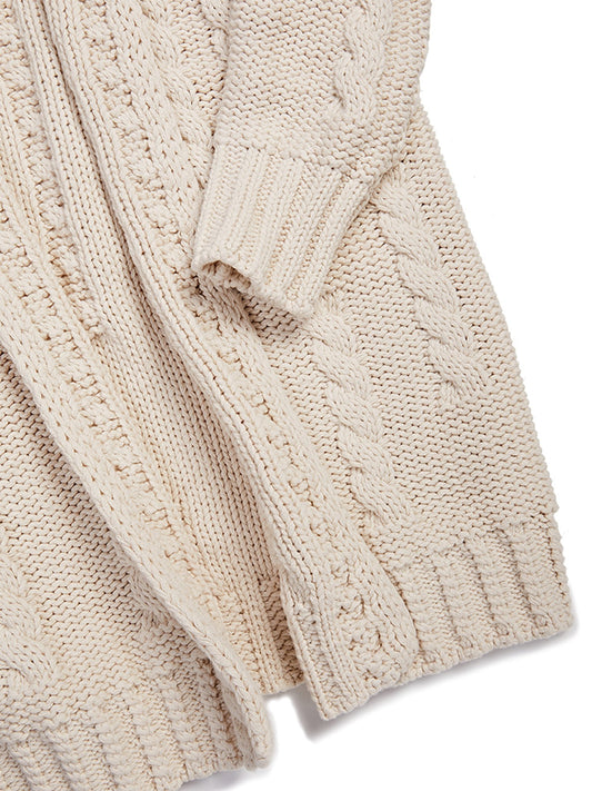 Cárdigan de punto grueso reciclado  | Vegan Knitwear