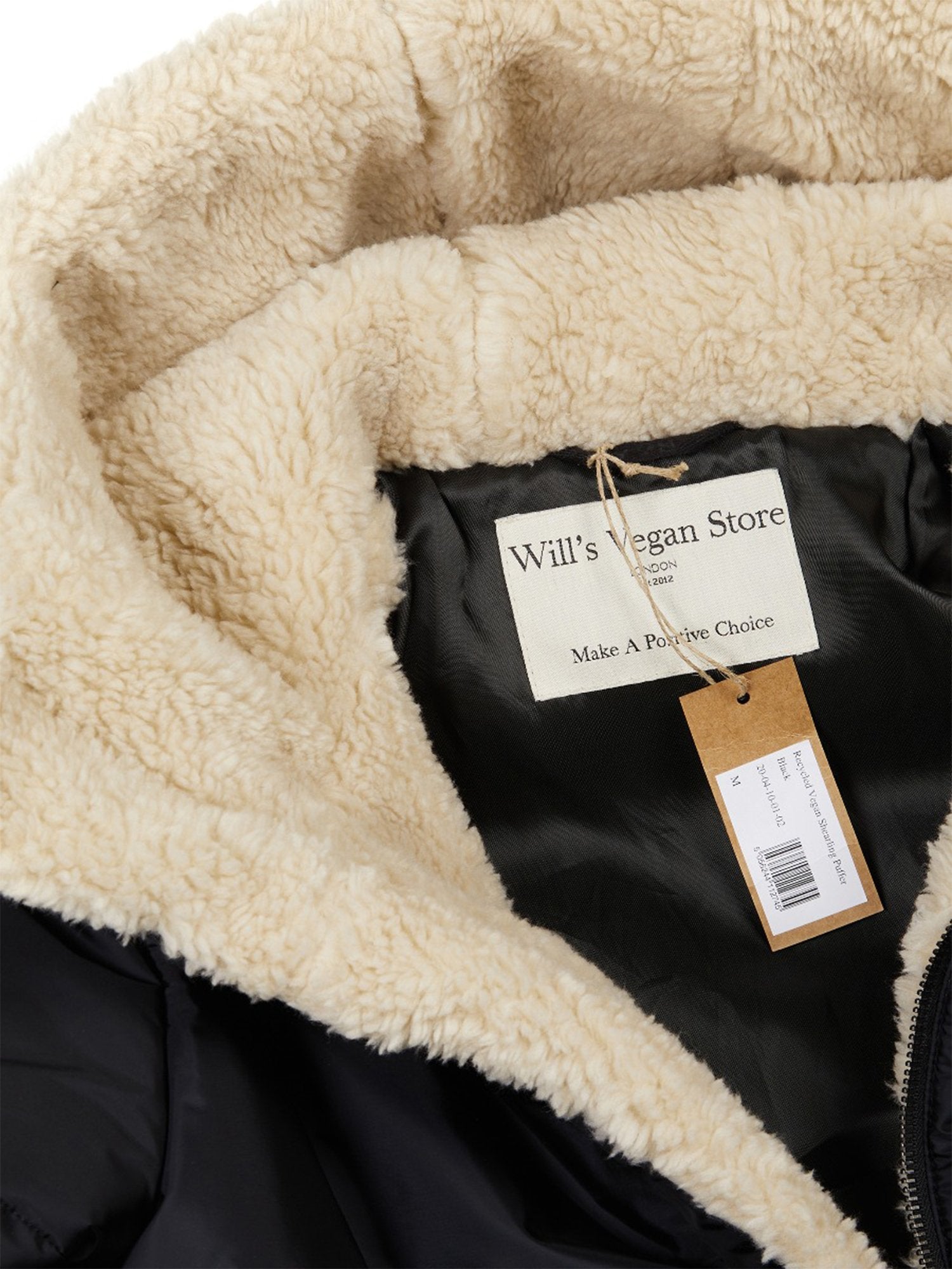 Vegan Men's Recycled Vegan Shearling Puffer | Will's Vegan Store