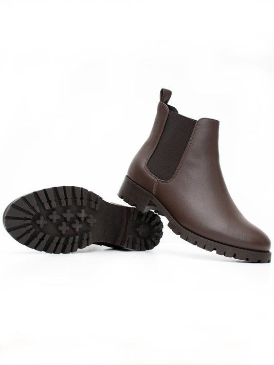 Botas Chelsea con banda de rodadura profunda de lujo  | Zapatos veganos para mujer