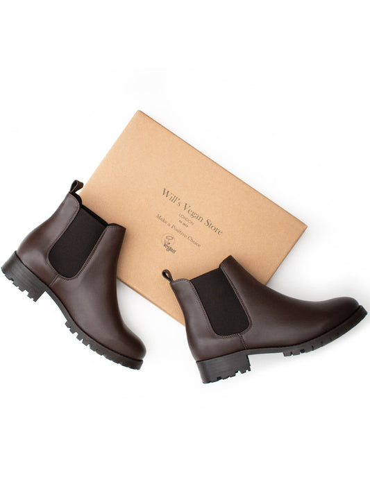 Botas Chelsea con banda de rodadura profunda de lujo  | Zapatos veganos para mujer